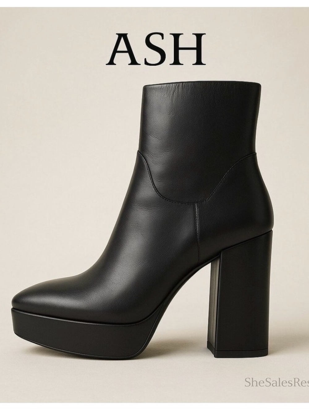 ASH Amazon platform boots black leather EU 36 fits US 6,5